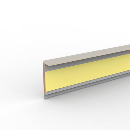 Döllken TS60 1246 platinsilber 5,15mt Teppich-Kernsockelleiste